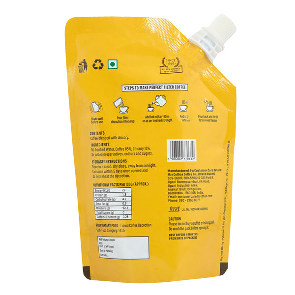 Filter Coffee Decoction (85:15) Pack of 3 (200ml x 3)
