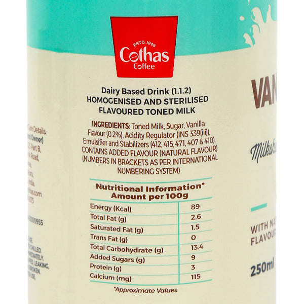 Vanilla milkshake 250ML