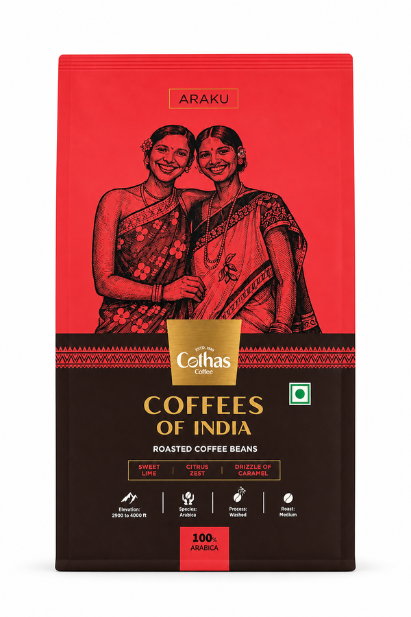 Cothas - Coffees of India - Araku | Single Origin 100% Arabica - Where Vibrance Meets Smoothness