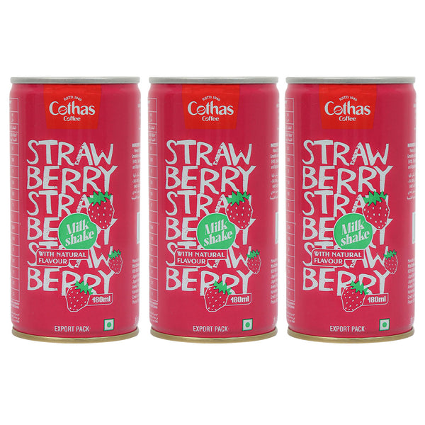 Strawberry Milkshake Tin 180 ML (Pack of 3)