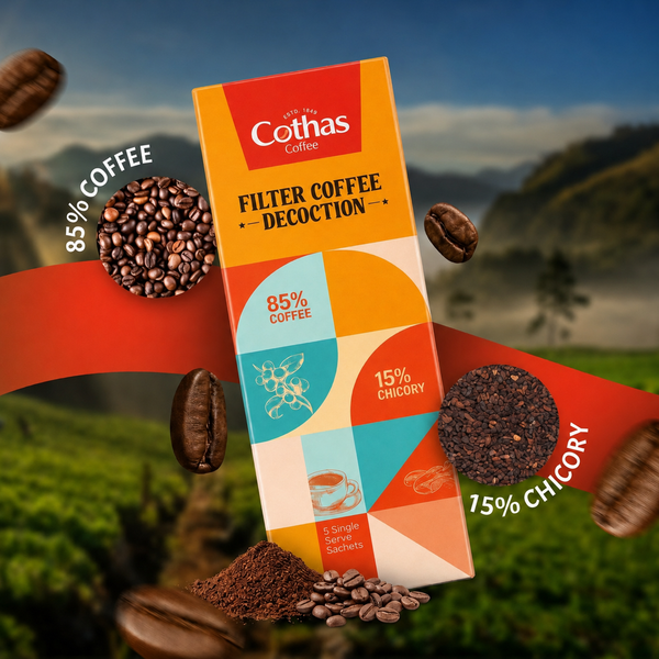 Filter Coffee Decoction (85:15) Pack of 5 - Contains 5 x 20 ml sachets per box