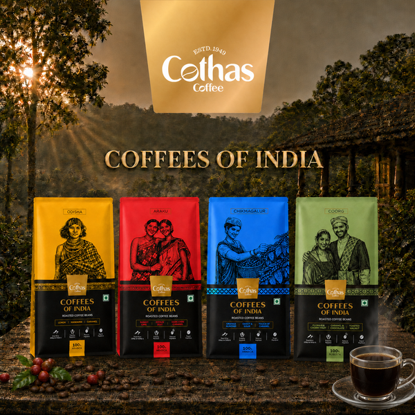 Cothas - Coffees of India - Coorg | Single Origin 100% Robusta - Where Cherry Meets Chocolate