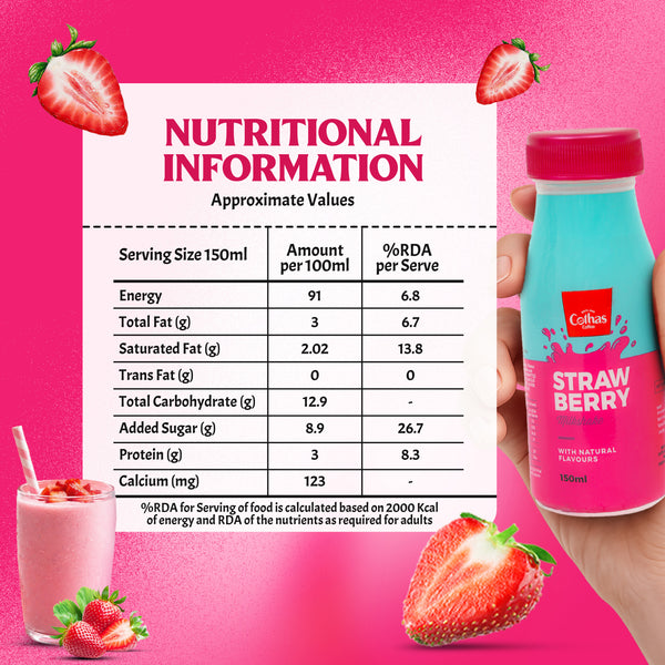 Strawberry Milkshake 150 ML (Pack of 6)